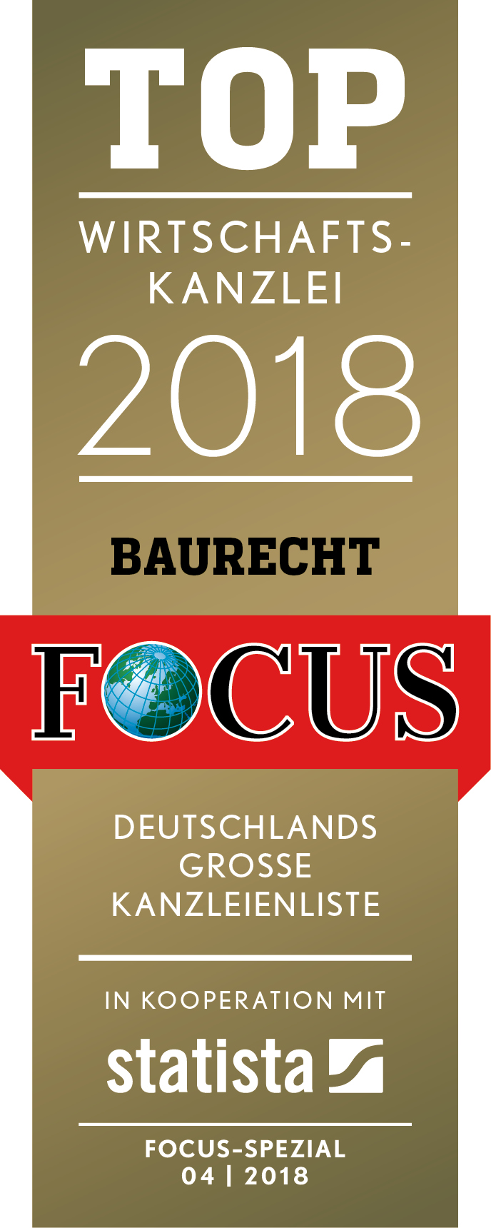 FCS TOP Wirtschaftskanzlei 2018 mit Quelle Baurecht